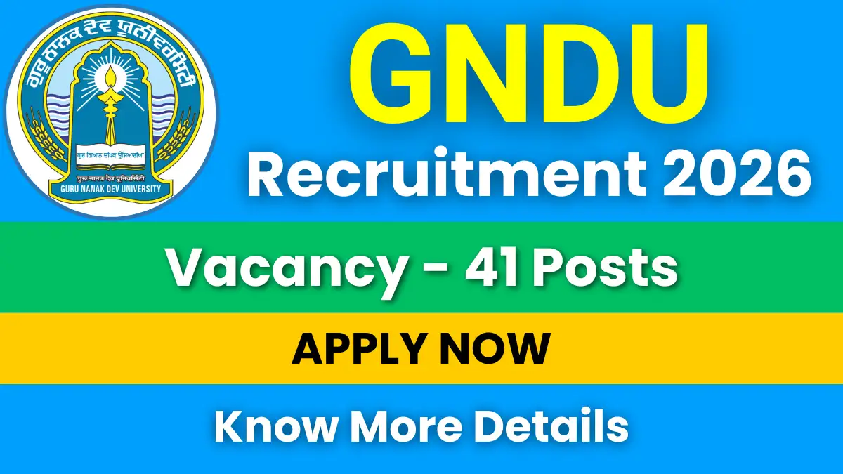 GNDU Non-Teaching Recruitment 2026