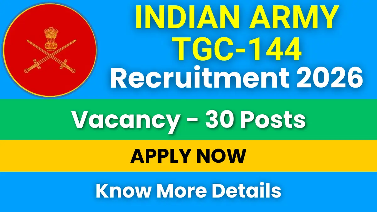 Indian Army TGC-144 Recruitment 2026