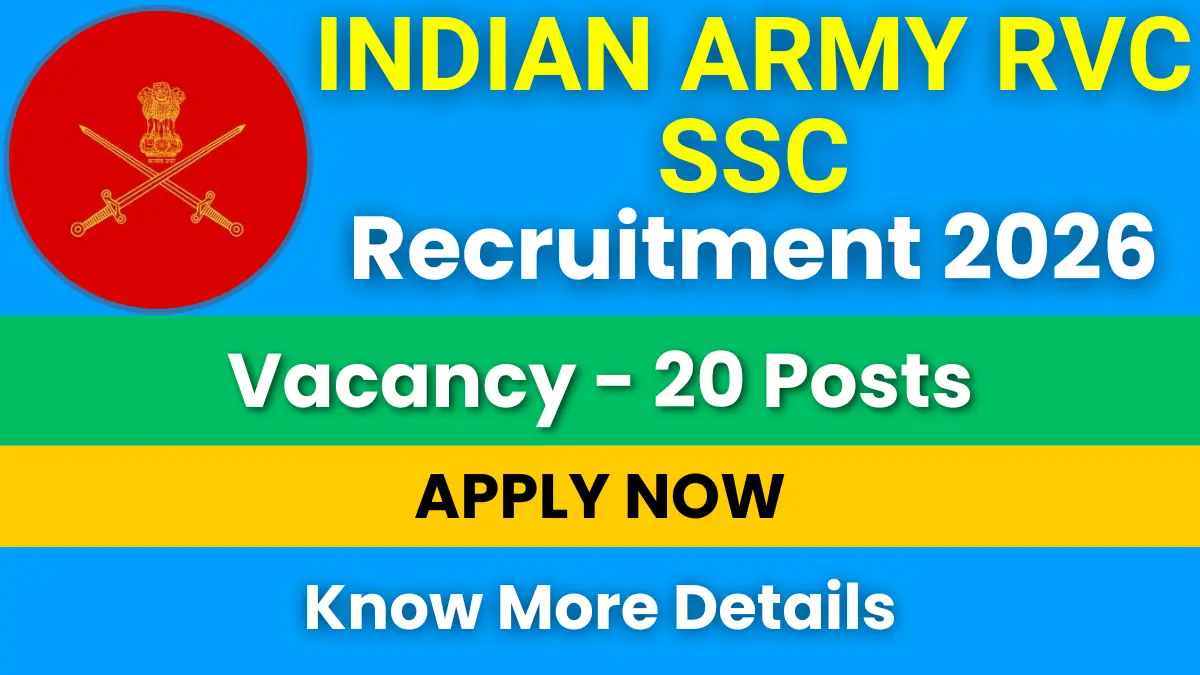 Indian Army RVC SSC Recruitment 2026