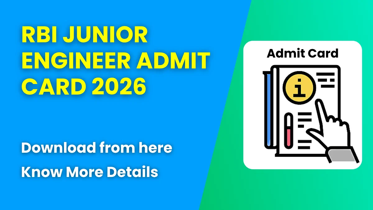 RBI Junior Engineer Admit Card 2026