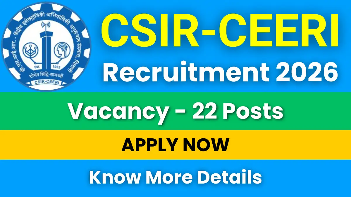 CSIR-CEERI Recruitment 2026