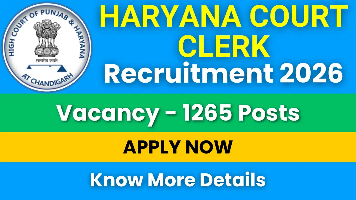 Haryana Court Clerk Recruitment 2026