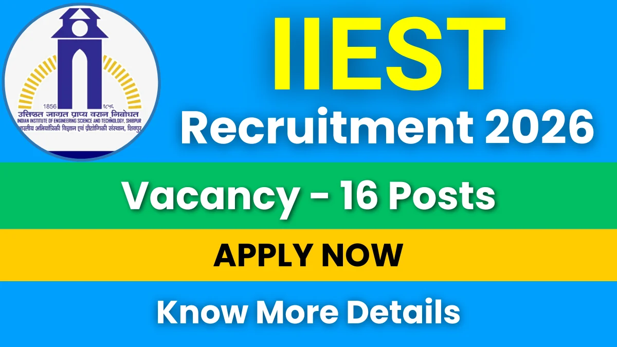 IIEST Faculty Recruitment 2026