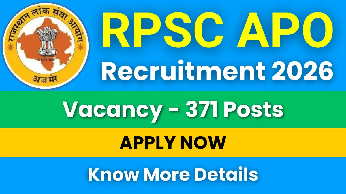RPSC APO Recruitment 2026