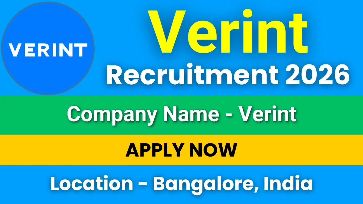 Verint Recruitment 2026