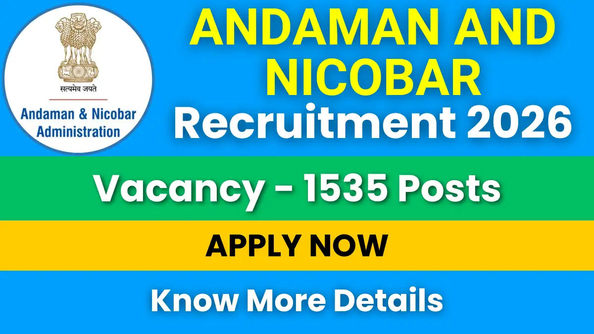 Andaman and Nicobar Recruitment 2026