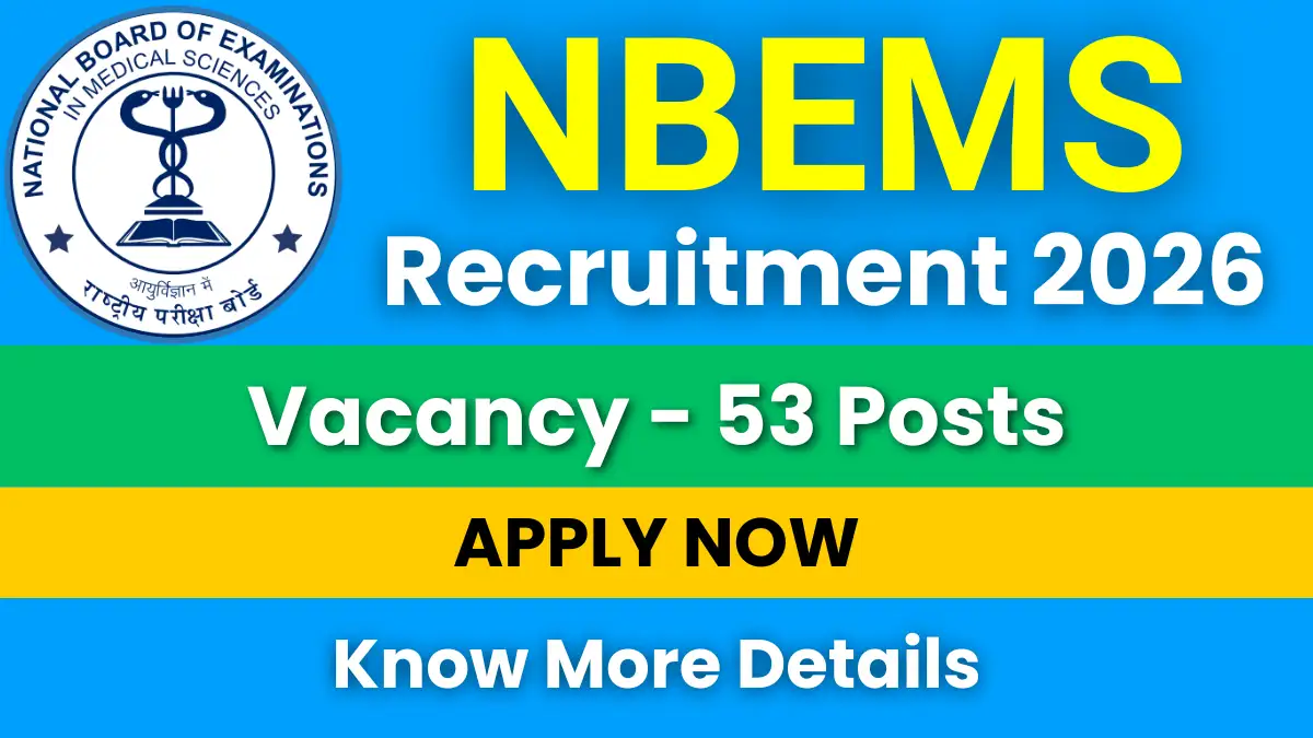 NBEMS Recruitment 2026