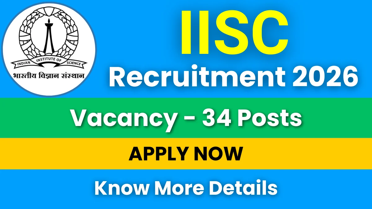 IISc Recruitment 2026