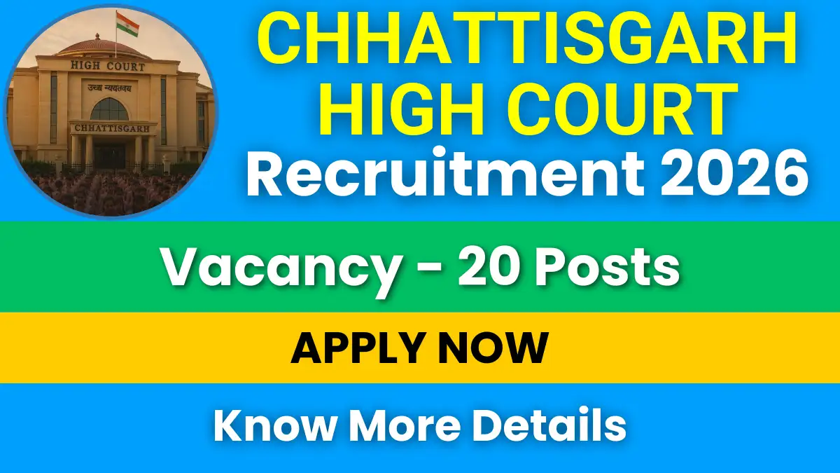 Chhattisgarh High Court JJA Recruitment 2026