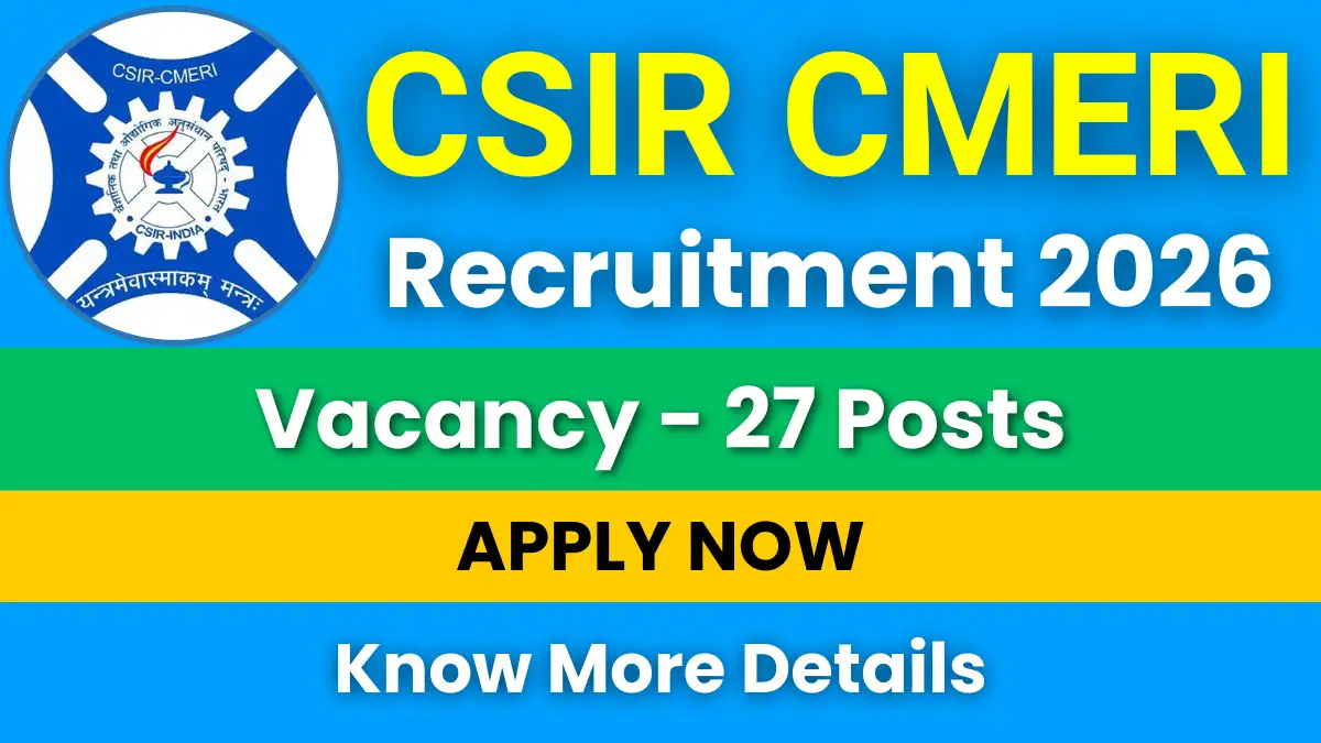 CSIR CMERI Technician Recruitment 2026
