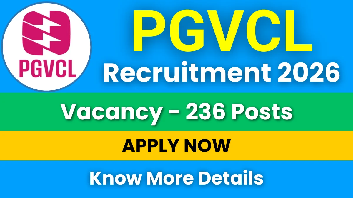 PGVCL Vidyut Sahayak Recruitment 2026