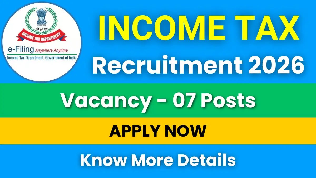 Income Tax Canteen Attendant Recruitment 2026