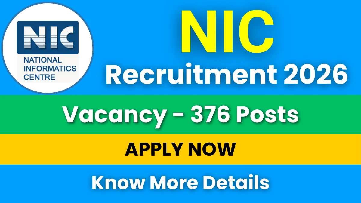 NIC Scientific/Technical Assistant Recruitment 2026