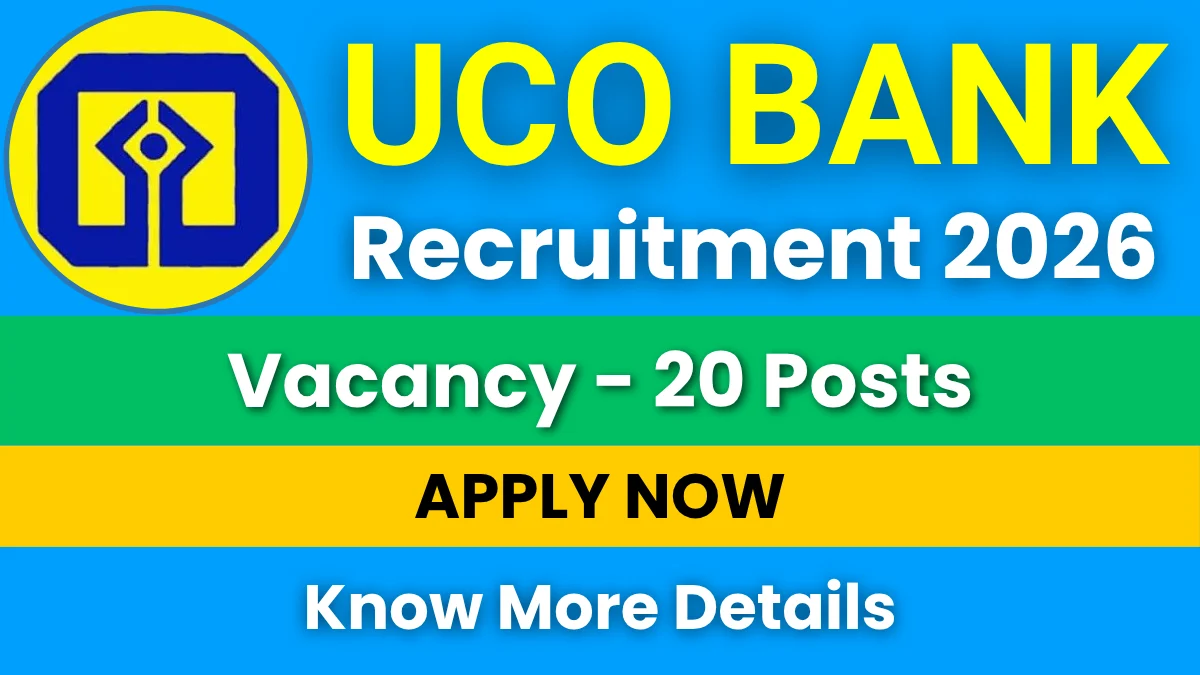 UCO Bank SO Recruitment 2026