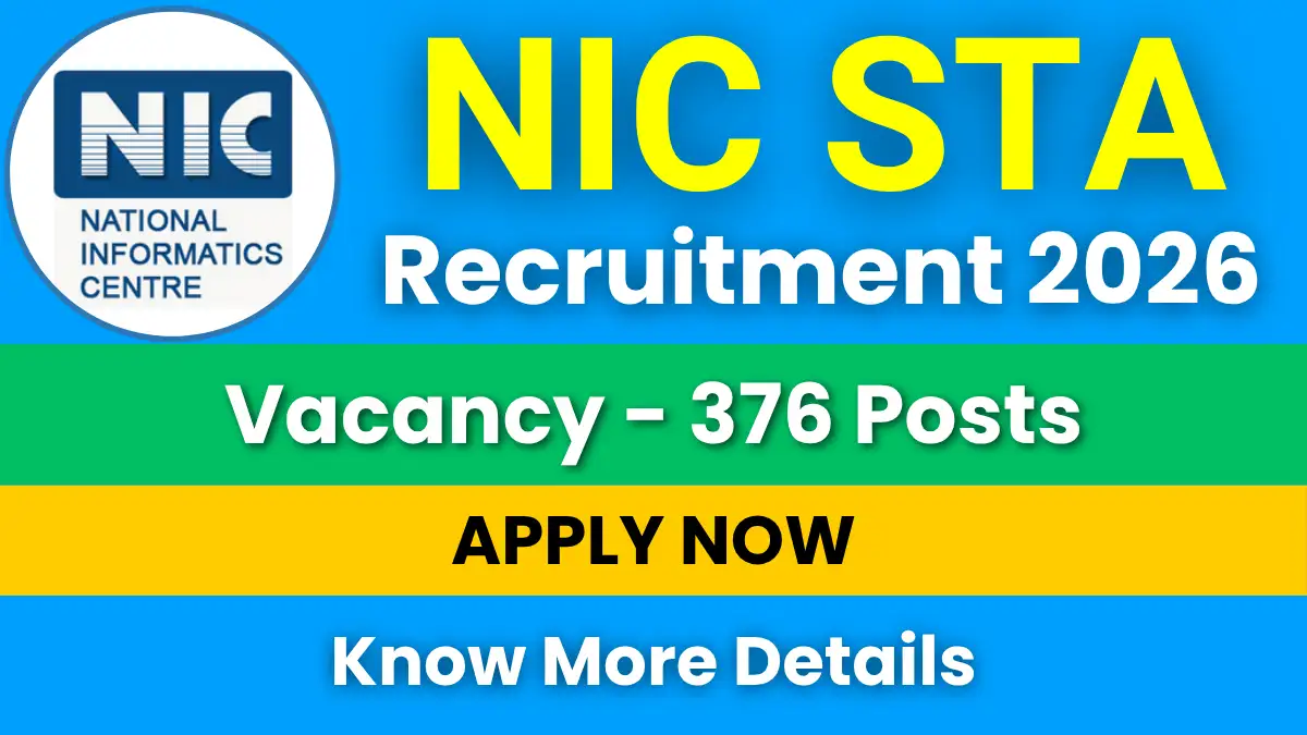 NIC STA Recruitment 2026