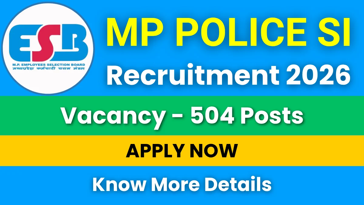 MP Police SI Recruitment 2026