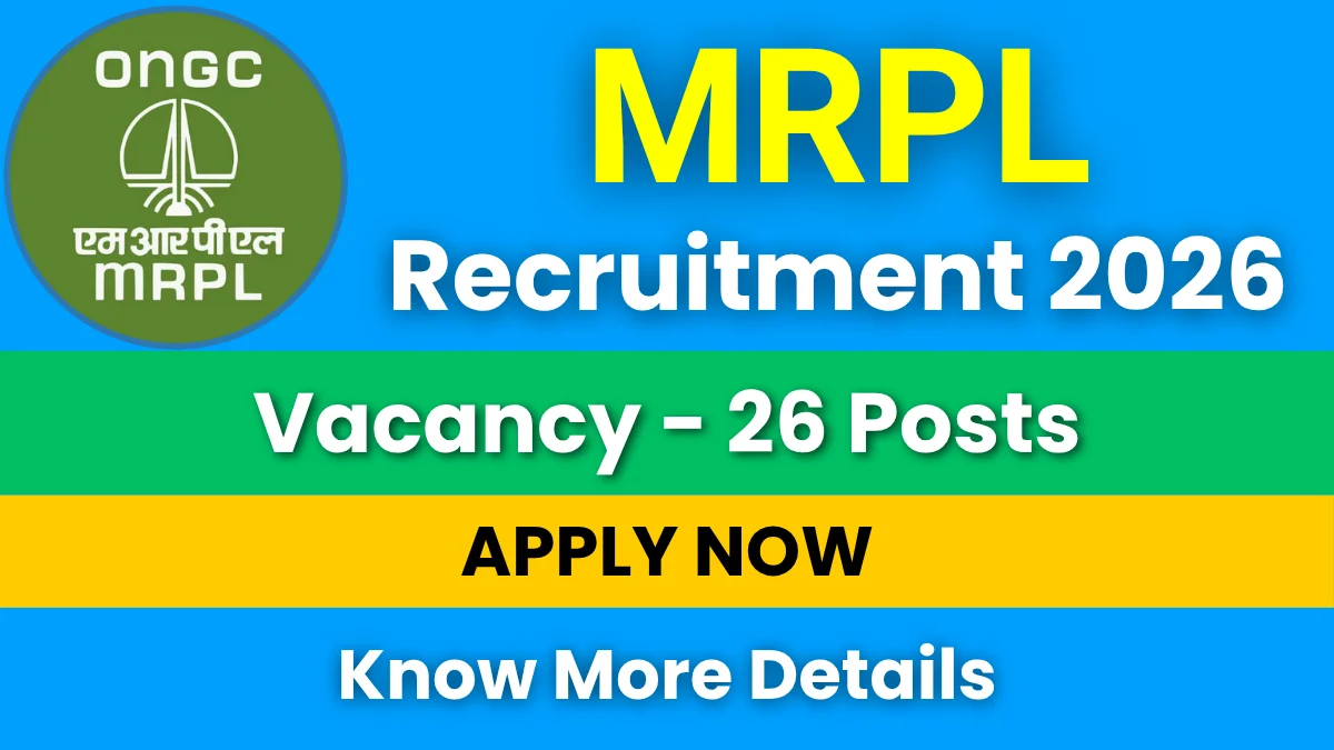 MRPL Assistant Engineer Recruitment 2026